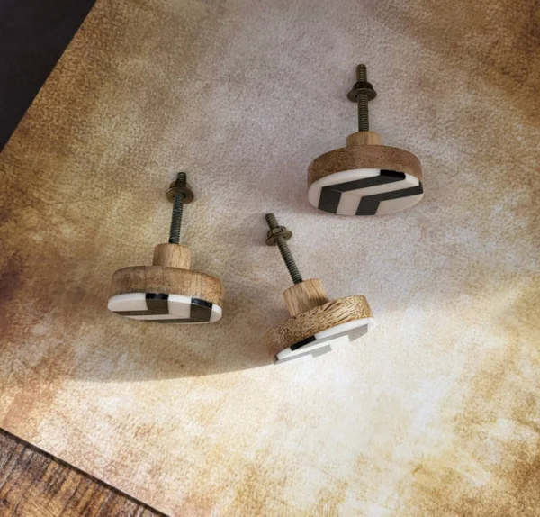 Bone Inlay Door Knobs