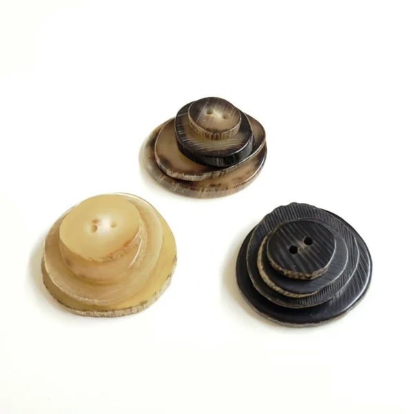 Buffalo Horn Button Cotswold Slice