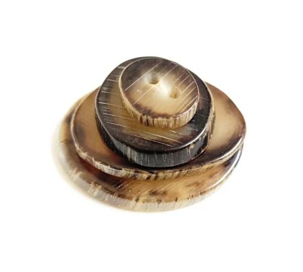 Buffalo Horn Button Cotswold Slice