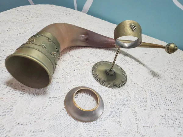 Viking Drinking Horn With Metal Stand